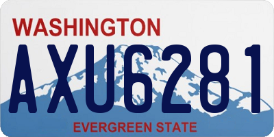 WA license plate AXU6281