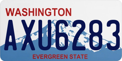 WA license plate AXU6283