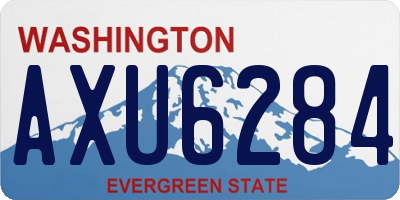 WA license plate AXU6284