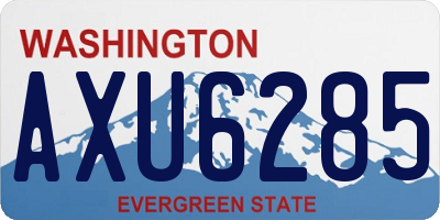 WA license plate AXU6285