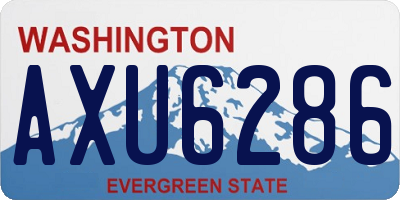 WA license plate AXU6286