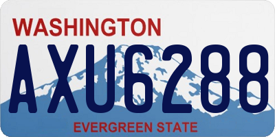 WA license plate AXU6288