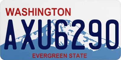WA license plate AXU6290