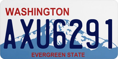 WA license plate AXU6291