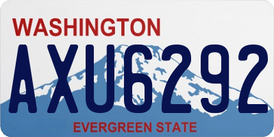 WA license plate AXU6292