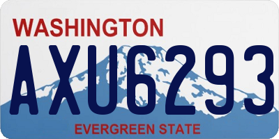 WA license plate AXU6293