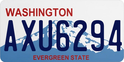 WA license plate AXU6294