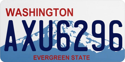 WA license plate AXU6296