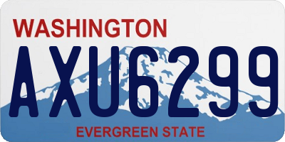 WA license plate AXU6299