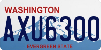 WA license plate AXU6300