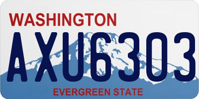WA license plate AXU6303