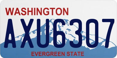 WA license plate AXU6307