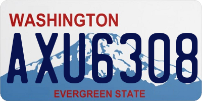 WA license plate AXU6308