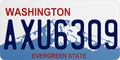 WA license plate AXU6309