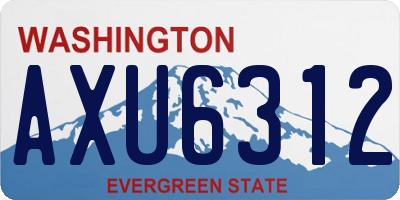 WA license plate AXU6312
