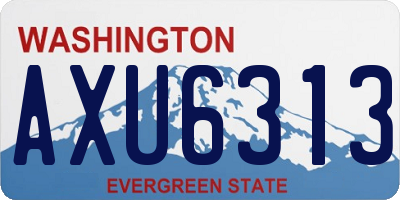 WA license plate AXU6313