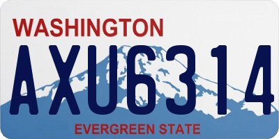 WA license plate AXU6314