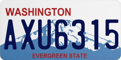 WA license plate AXU6315