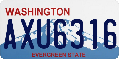 WA license plate AXU6316