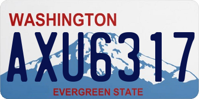 WA license plate AXU6317