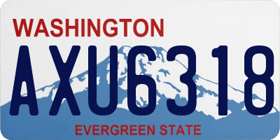 WA license plate AXU6318
