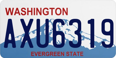 WA license plate AXU6319