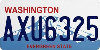 WA license plate AXU6325