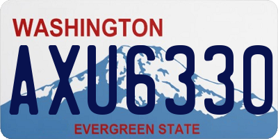 WA license plate AXU6330