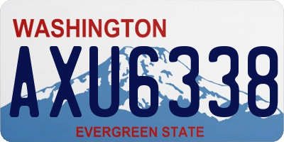 WA license plate AXU6338