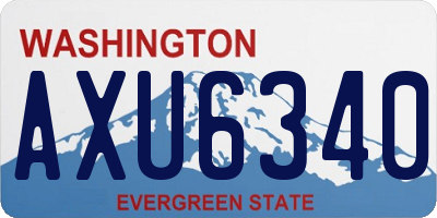 WA license plate AXU6340
