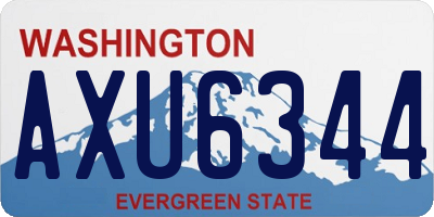 WA license plate AXU6344