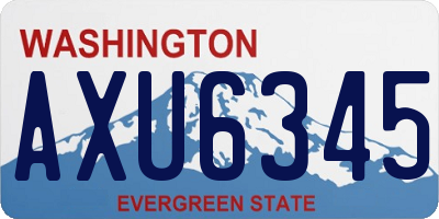 WA license plate AXU6345