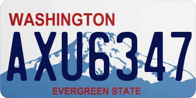 WA license plate AXU6347