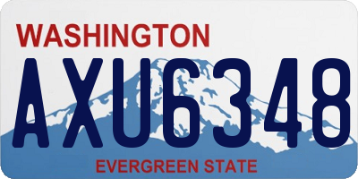 WA license plate AXU6348