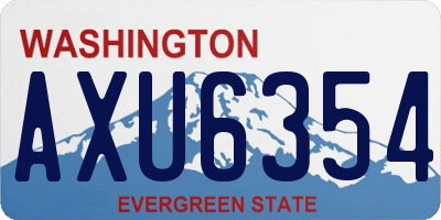 WA license plate AXU6354
