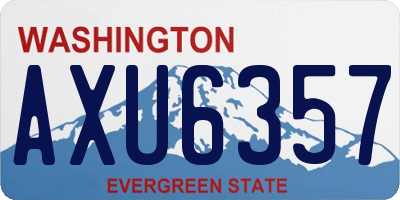 WA license plate AXU6357