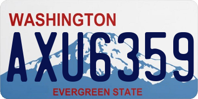 WA license plate AXU6359