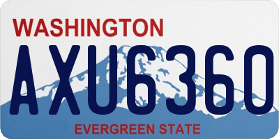 WA license plate AXU6360