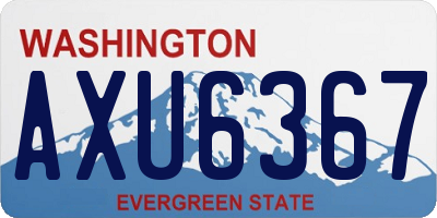 WA license plate AXU6367