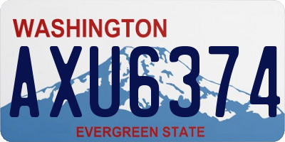 WA license plate AXU6374