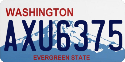 WA license plate AXU6375