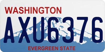 WA license plate AXU6376