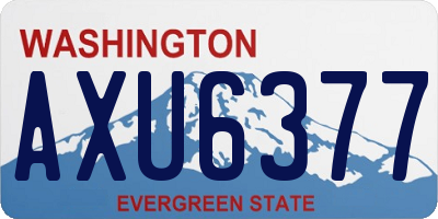 WA license plate AXU6377