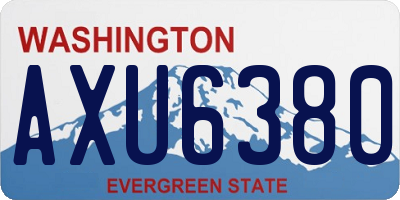 WA license plate AXU6380