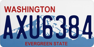 WA license plate AXU6384