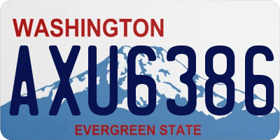 WA license plate AXU6386