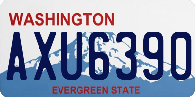 WA license plate AXU6390