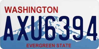WA license plate AXU6394