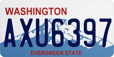 WA license plate AXU6397