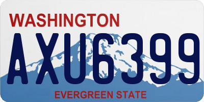 WA license plate AXU6399